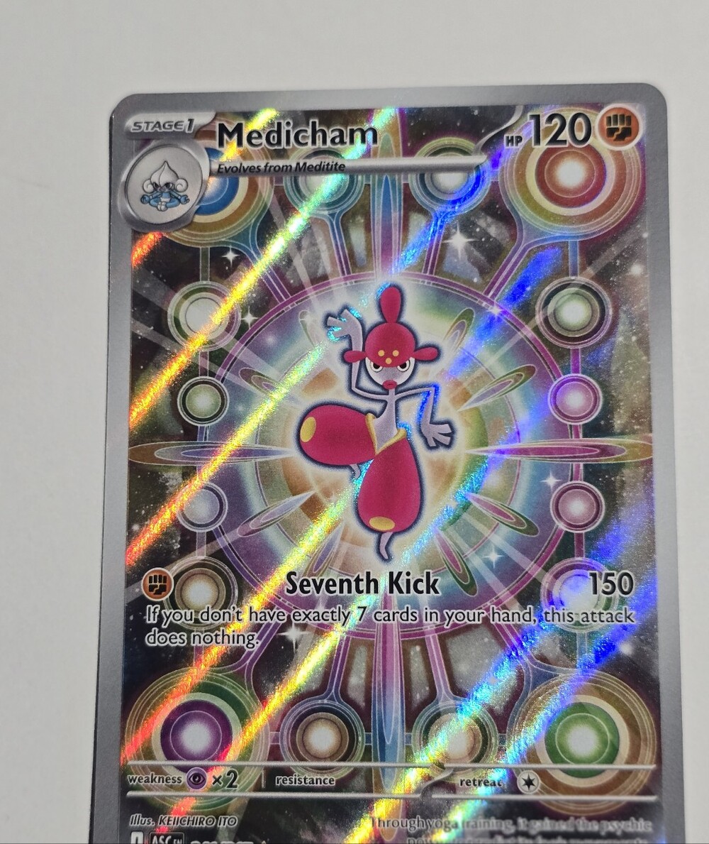 Pokemon Medicham 241/217 Illustration Rare Ascended Heroes Full Art Holo NM